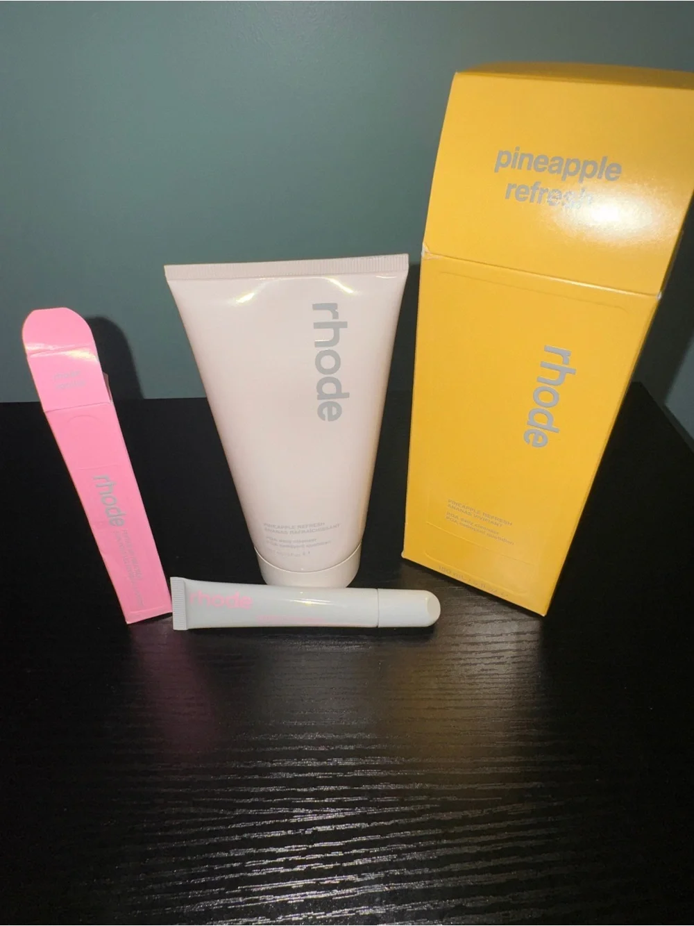 RHODE Skincare Pineapple Refresh Set — & Rhode Vanilla peptide lip treatment
